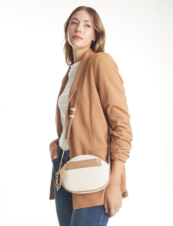 Cartera Crossbody Con Monedero BEIGE
