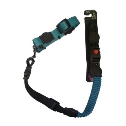 Collar + Correa Mano Libre Azul