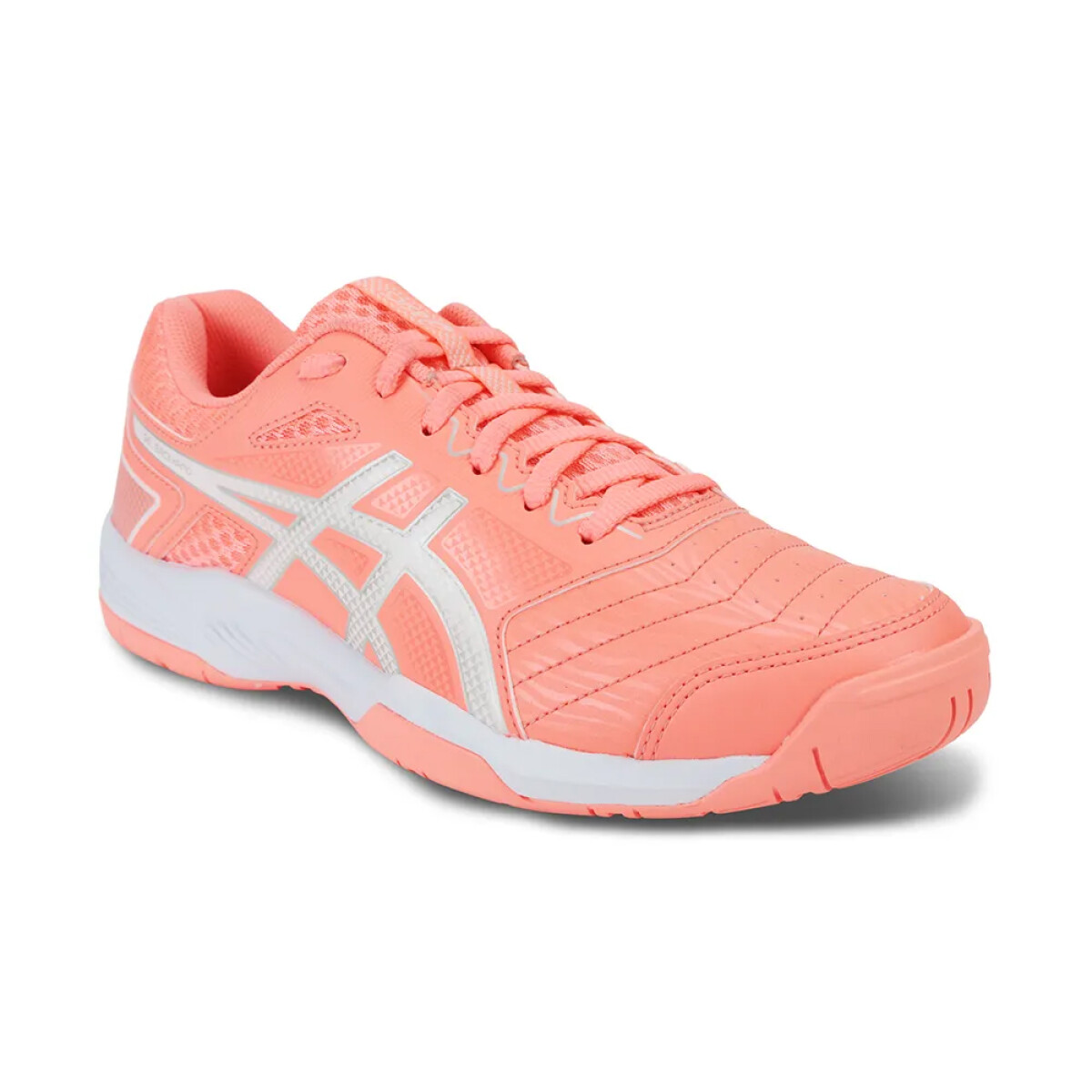 Zapatillas Championes De Tenis Deportivos Para Mujer Asics Gel-Backhand - Coral y Plateado 