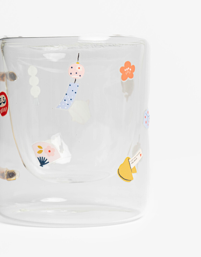 Artículos cocina Taza De Vidrio "lucky Cats" - Combinacion Multicolor
