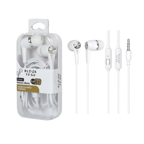 Auriculares Stereo Bloox To Go Free3 3,5Mm Universo Binario BLANCO