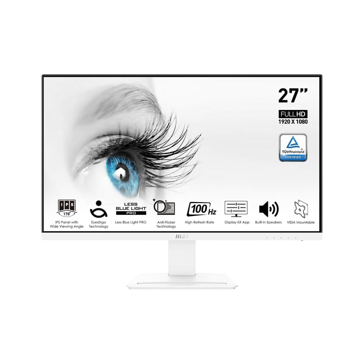 Monitor MSI Pro MP273AW 27" FHD 100Hz Blanco 