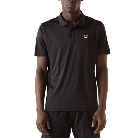 Fila Player F-Box Ii Polo Tenis Para Hombre Negro-Rojo