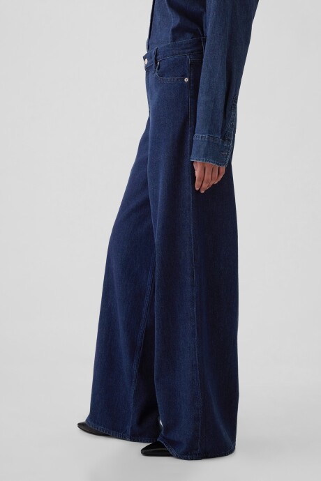 Jean Baggy Tiro Medio Mujer Rinsed