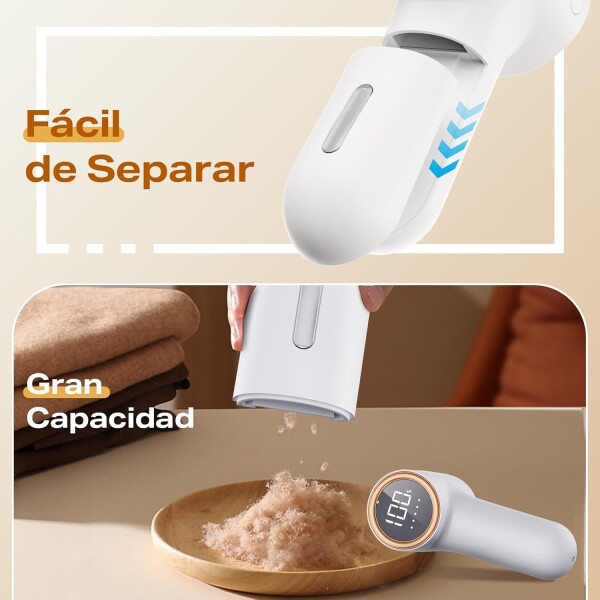 Quita Pelusa Recargable USB Goldtech Removedor Ropa Tela Variante Color Blanco