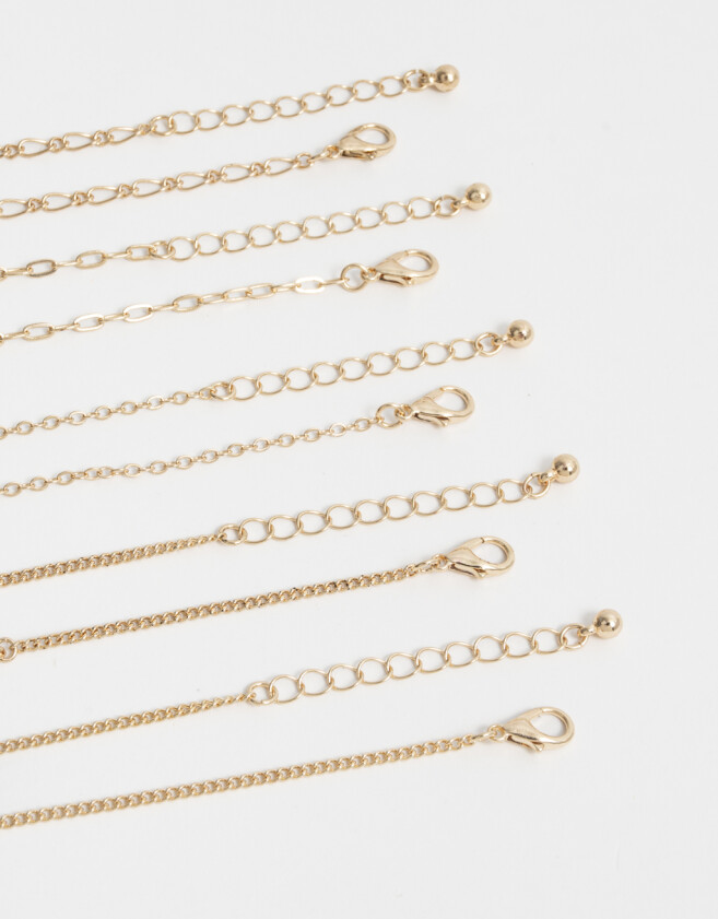 Pulseras Flexibles Sets Strass Pulseras Flexibles Sets De Metal - Dorado