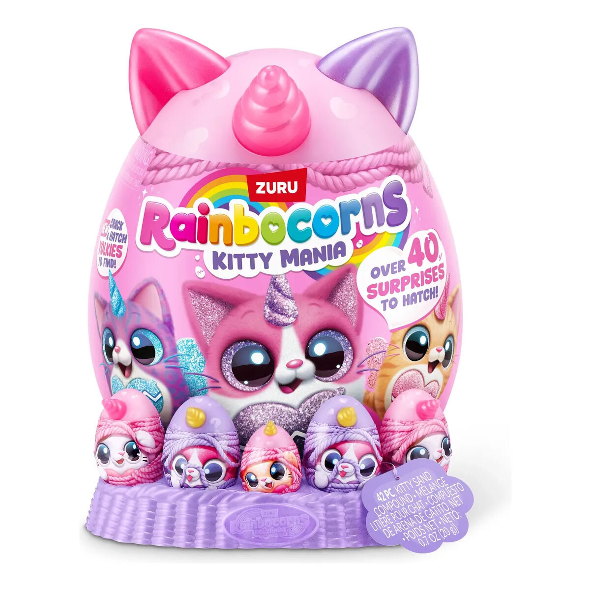 Peluche Sorpresa Rainbocorns Eggzania Kitty Mania Zuru 