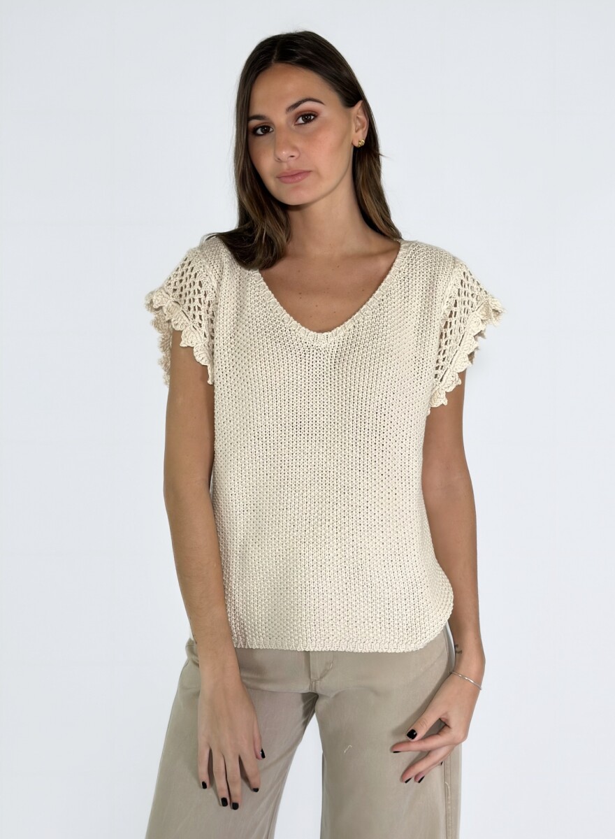 TOP TEJIDO LYRA - CRUDO 