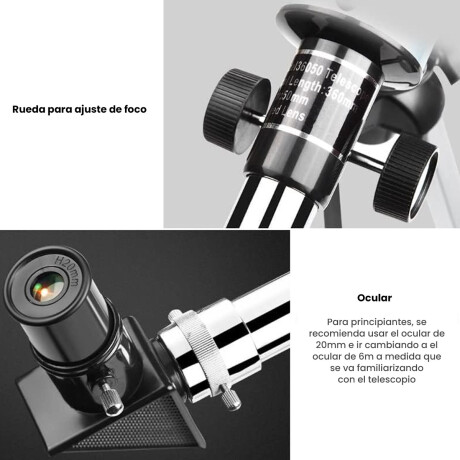 Telescopio Astronómico Monocular C/Trípode 50mm 360mm Telescopio Astronómico Monocular C/Trípode 50mm 360mm