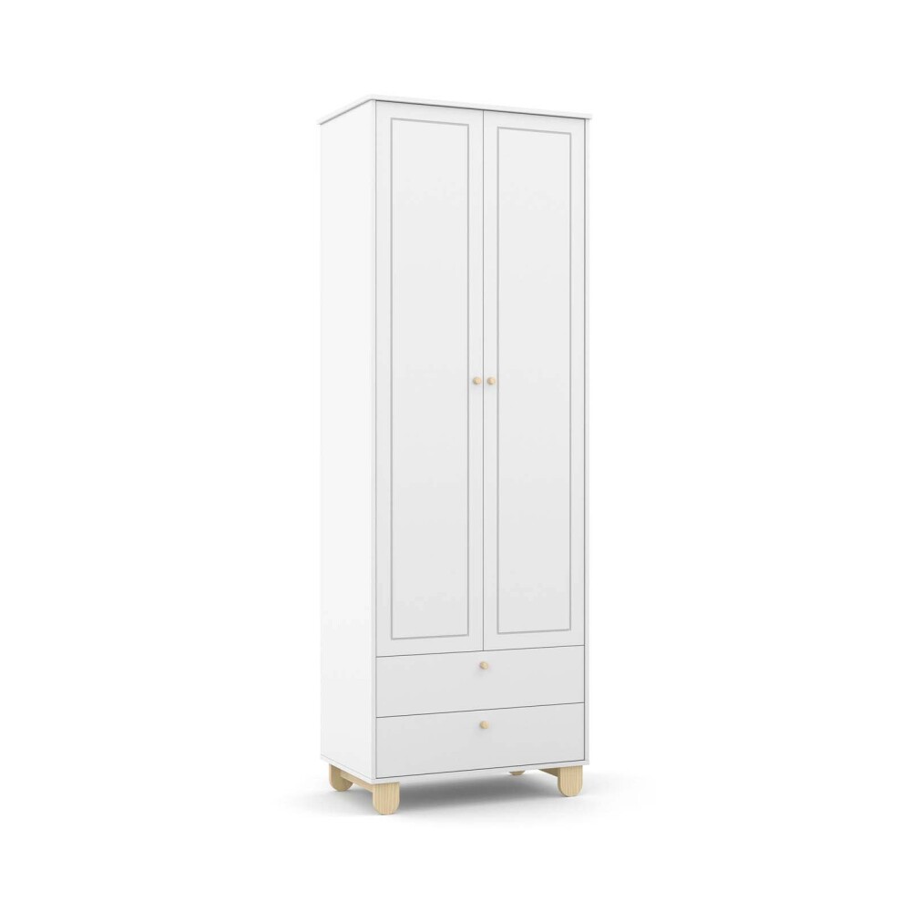 PLACARD ROPERO 2 PUERTAS MDF-Y-MADERA NATURAL-BEIGE ZUPPY