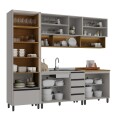 COCINA MODULADA 2.70 MT CON LUZ - ALMA COCINA MODULADA 2.70 MT CON LUZ - ALMA