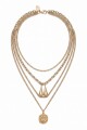 Collar de acero boho dorado