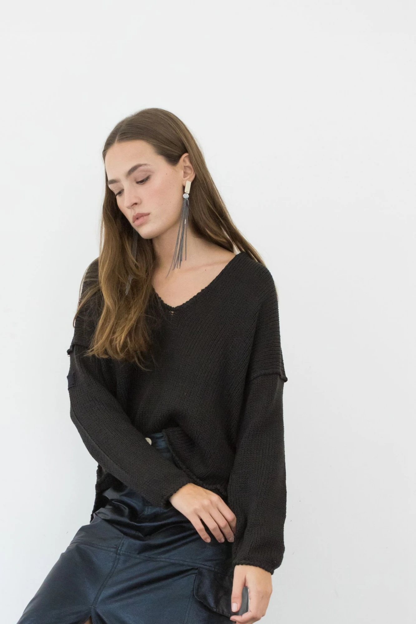 Sweater Moments negro talle unico