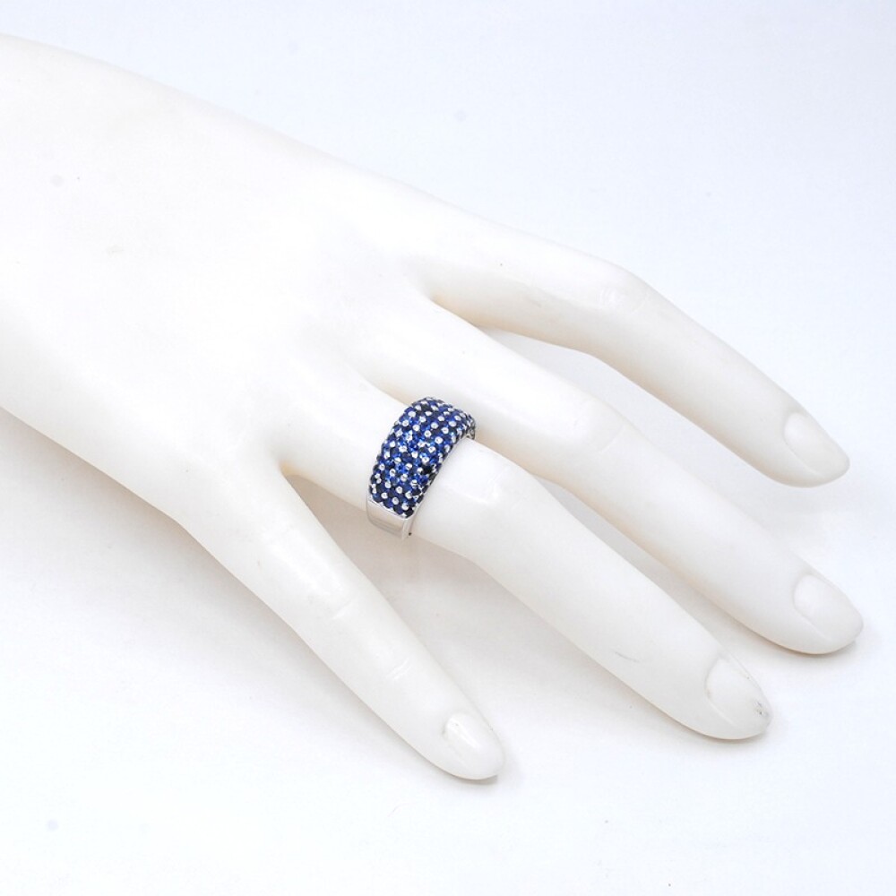 Anillo en oro 18k blanco y zafiros Anillo en oro 18k blanco y zafiros
