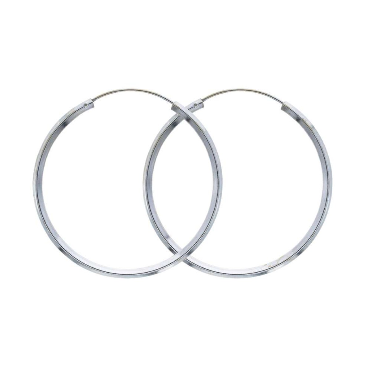 Aros de Plata 925 - 4cm de Diametro 