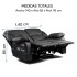 Sofá Sillón 2 Cuerpos Reclinable Masajeador Electrico Living Color Variante Negro