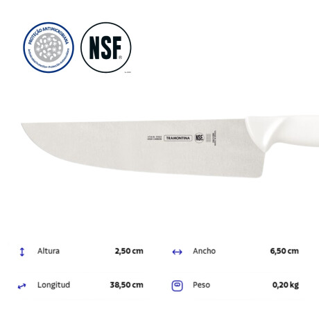 Cuchilla Hoja Ancha 38 cm Blanco Acero Inoxidable Tramontina Cuchilla Hoja Ancha 38 cm Blanco Acero Inoxidable Tramontina