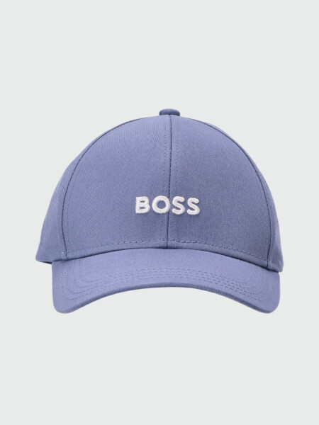 BOSS Gorra de Algodón Twill con Logo Bordado Celeste