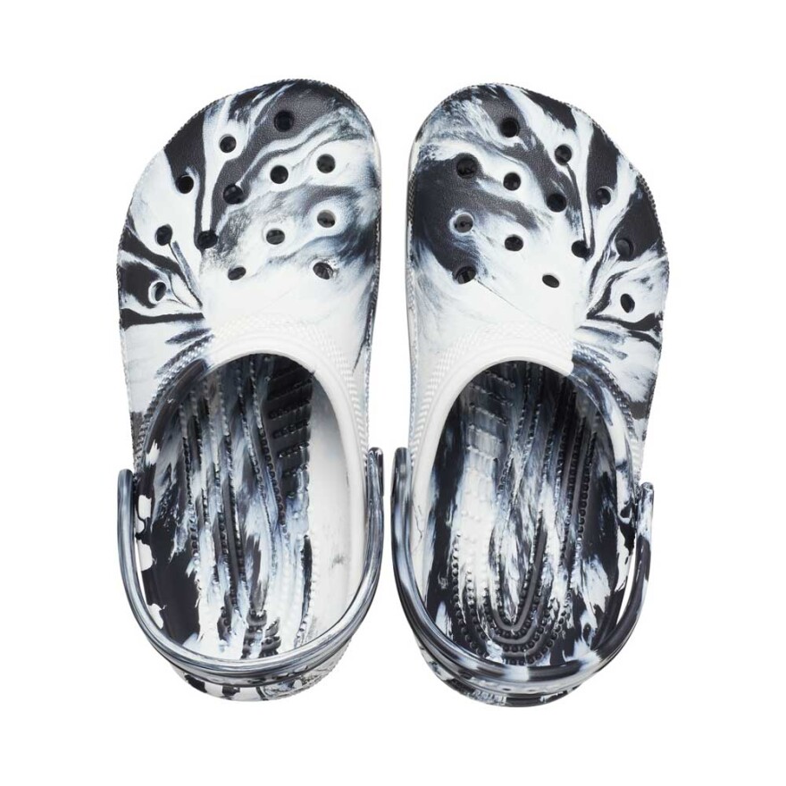 Classic Marbled Clog K - Niños Black/white