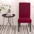 Funda Cubre Sillas Universal Comedor Elastizada Lavable X6 Color Variante Rojooscuro