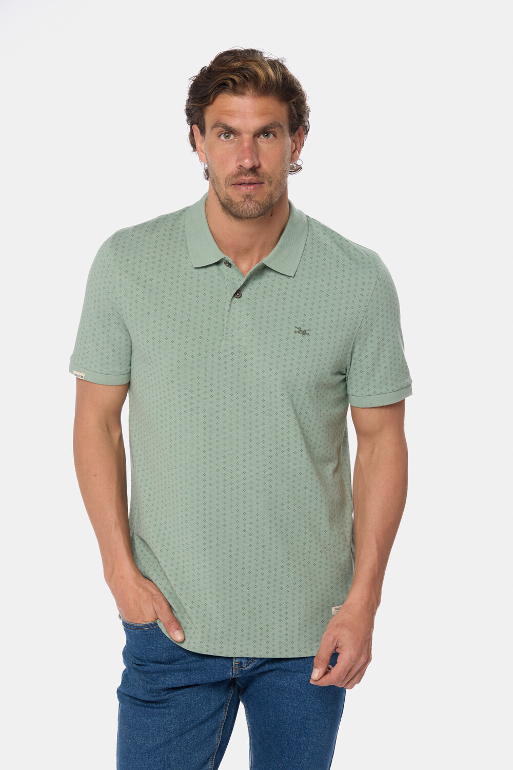 REMERA POLO ESTAMPADA Verde