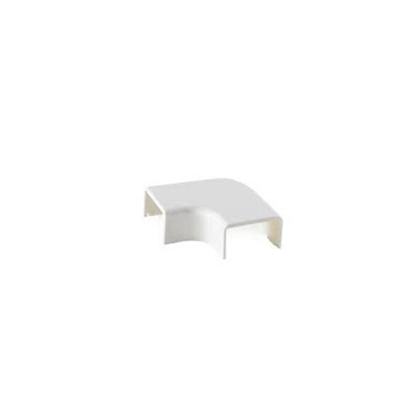 Codo plástico plano 90° 20x20mm blanco DX0312