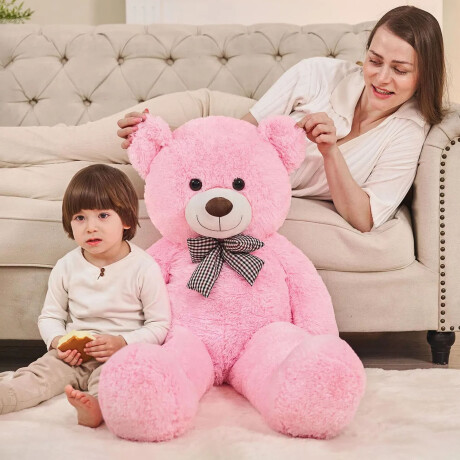 Oso de Peluche Gigante 120cm Muñeco Almohada Suave Afelpada Rosa