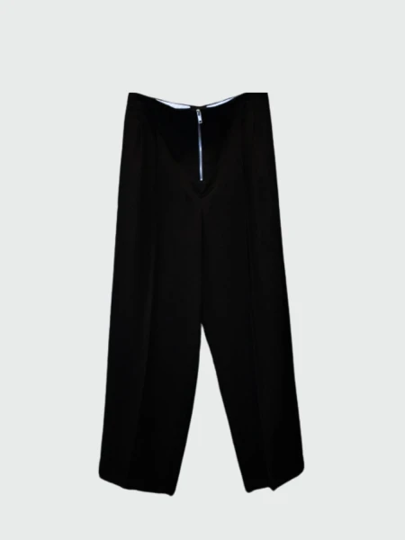 Celine- Pantalón de vestir con cierre frontal Negro