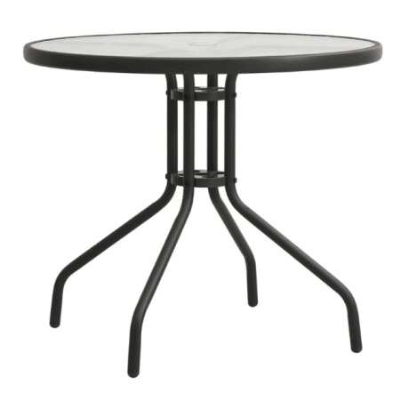 Mesa Jardin Vidrio Negra 0.80 Mesa Jardin Vidrio Negra 0.80