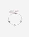 Pulseras Flexibles Perlas Pulsera Nácar. - Plateado Rodio