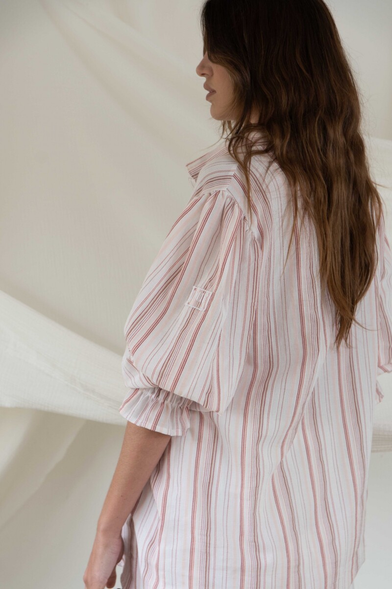 Stripes Beach Shirt - Rosado 