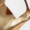 Bolso The Shopping En Cuero Graneado Metalizado Metalizado