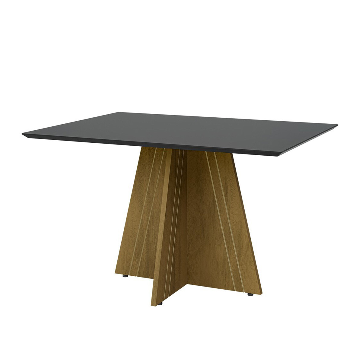 Mesa Dublin 1.60x0.90 Light C/vidrio Color Preto (46) 