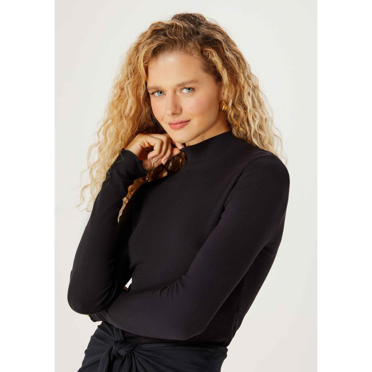 BLUSA ML FEM - NEGRO 