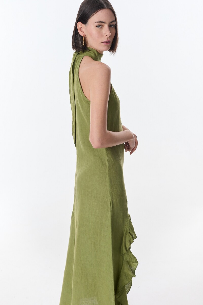 Vestido Lirio Verde Militar
