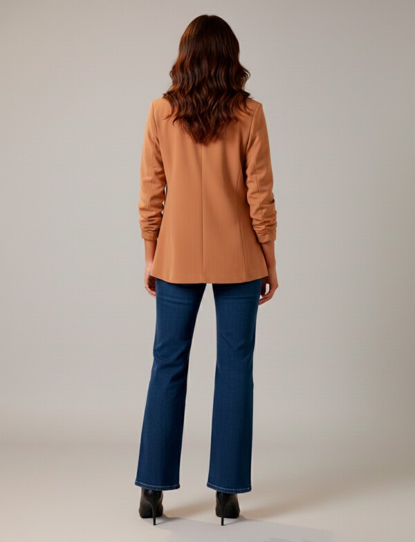 Blazer Manga Frunce TOSTADO