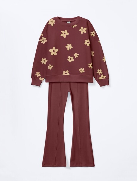CONJUNTO INFANTIL ESTAMPADO MARRÓN
