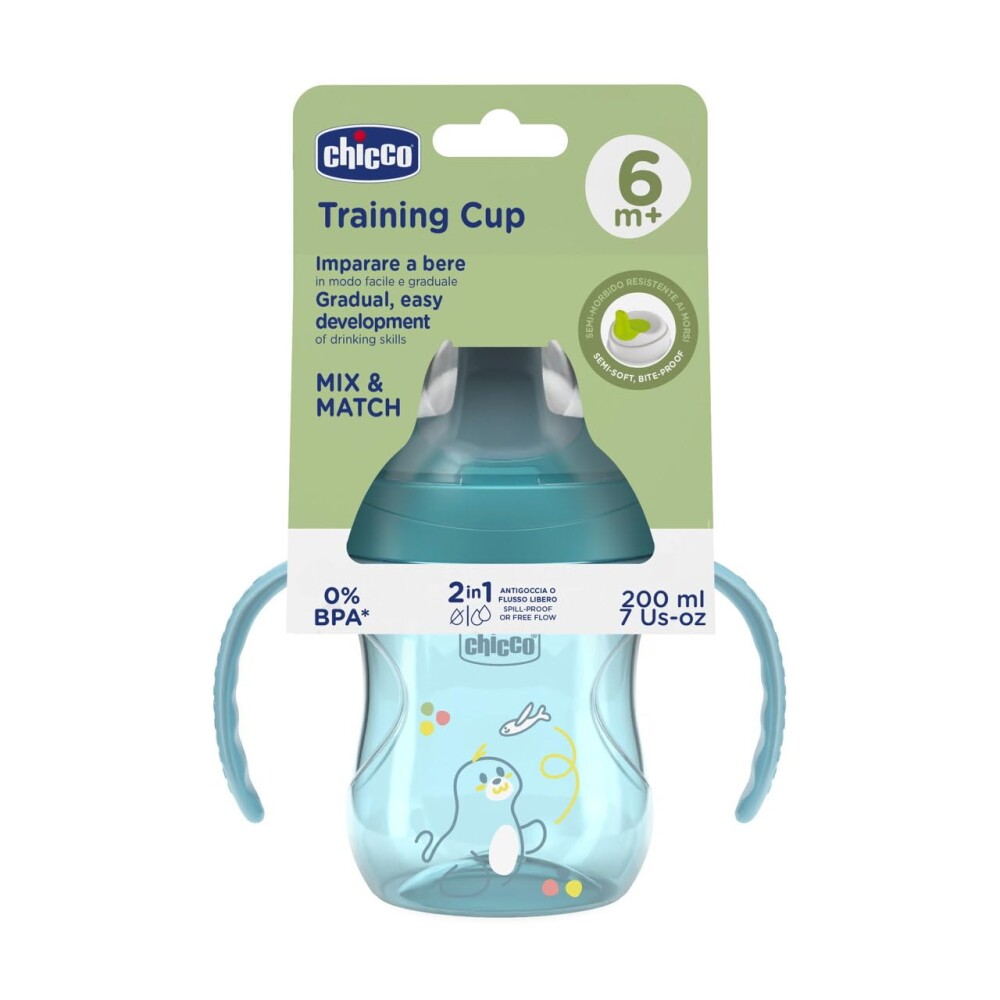 Vaso evolutivo 6m+ CHICCO celeste