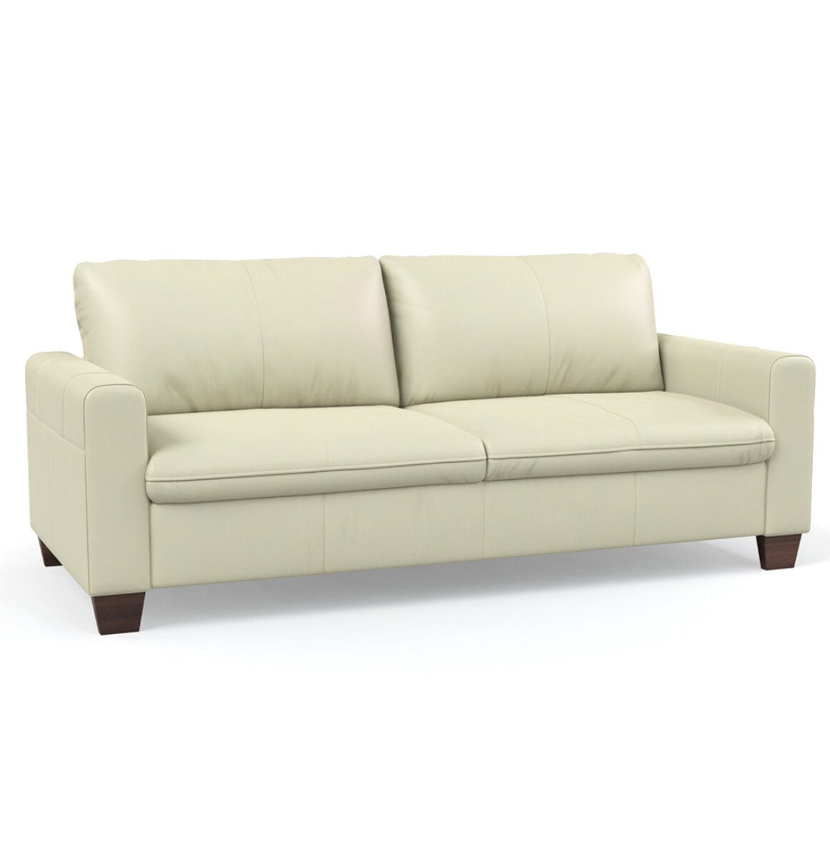 SOFA 100% CUERO - 3 CUERPOS - MODELO BLANC - BLANCO TIZA 