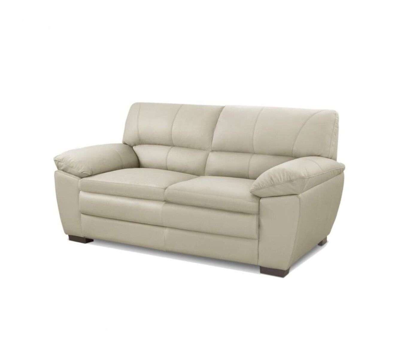 Sillon 100% Cuero 2 Cuerpos Premium - Arena 
