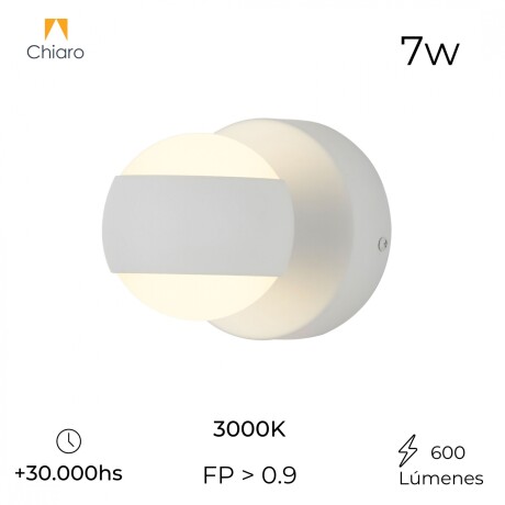 Aplique Led Bidireccional de Pared tipo spot esfera minimalista BLANCO