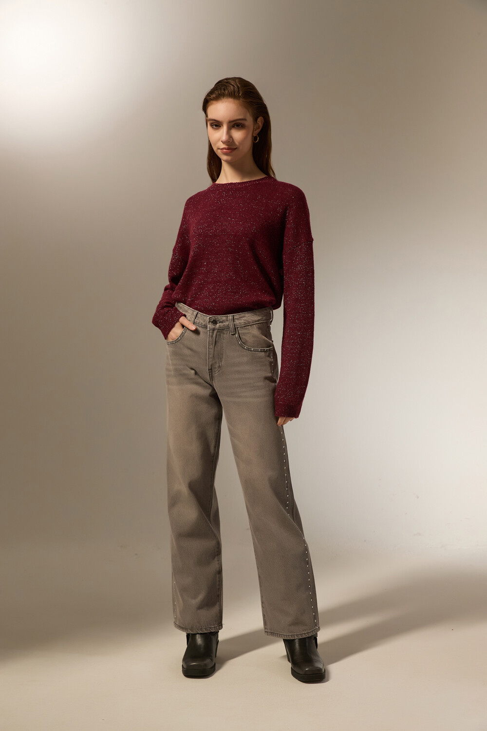 Pantalon Poggi Gris Claro