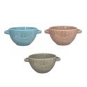 BOWL DE CERAMICA CON ASAS MULTICOLOR