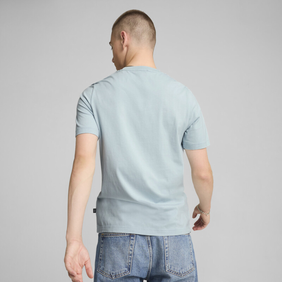 ESS+ 2 Color Small Logo Tee 67447026 - Celeste 