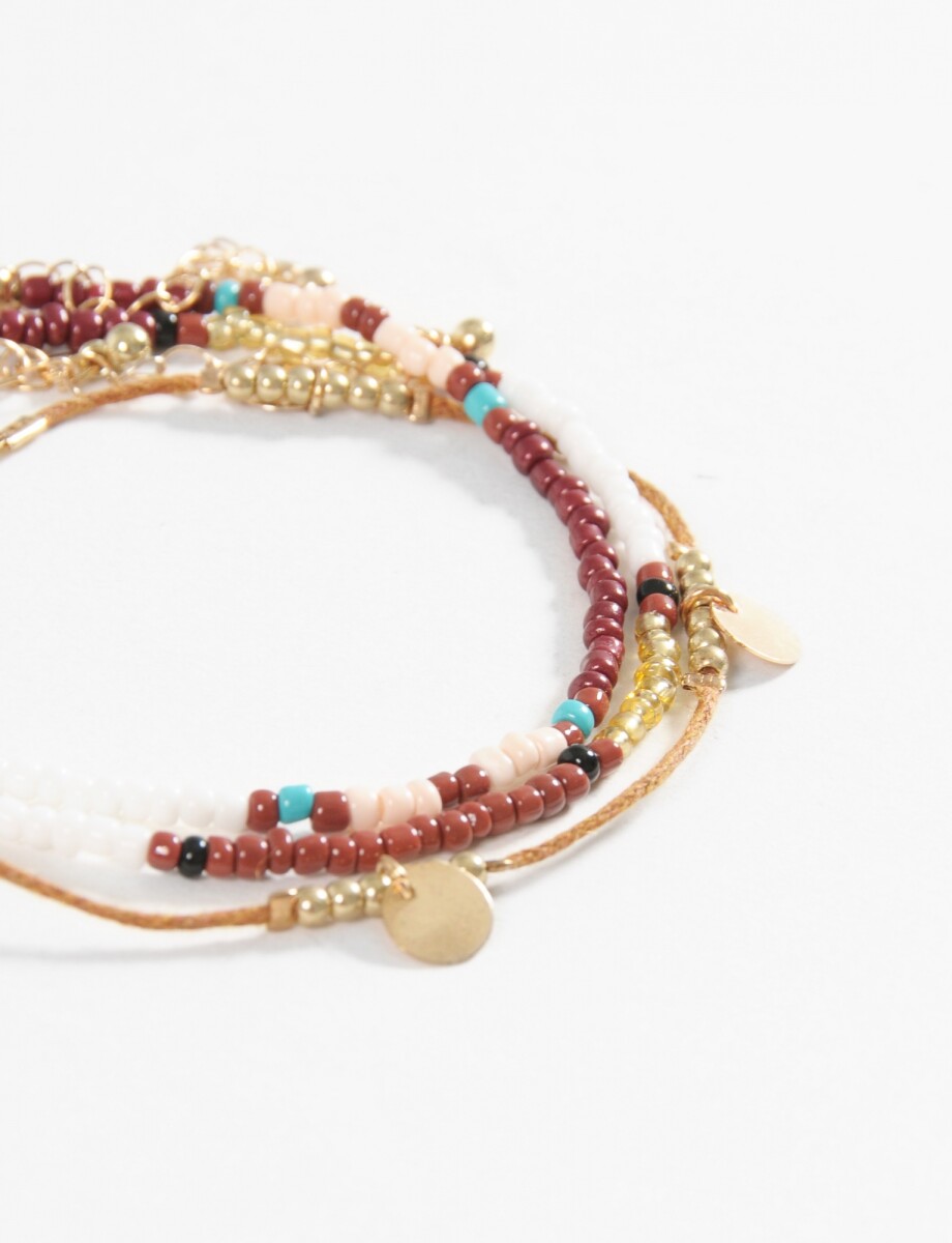 Tobillera triple - multicolor 