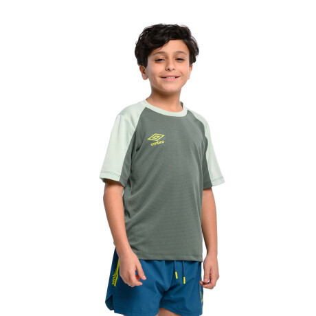 Remera de Niños Umbro Combined Hole Verde - Amarillo Lima