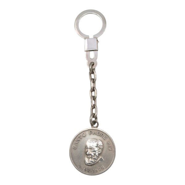 LLAVERO PADRE PIO - PLATA 12 plateadouniforme