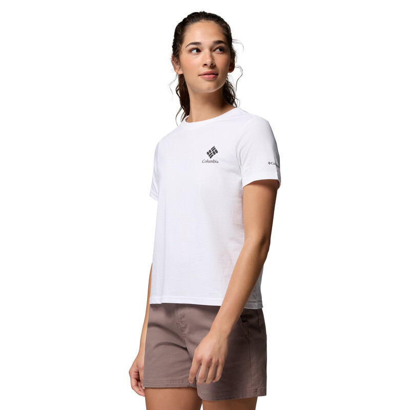 Remera Rolling Bend Mujer White, Stacked Gem Mini