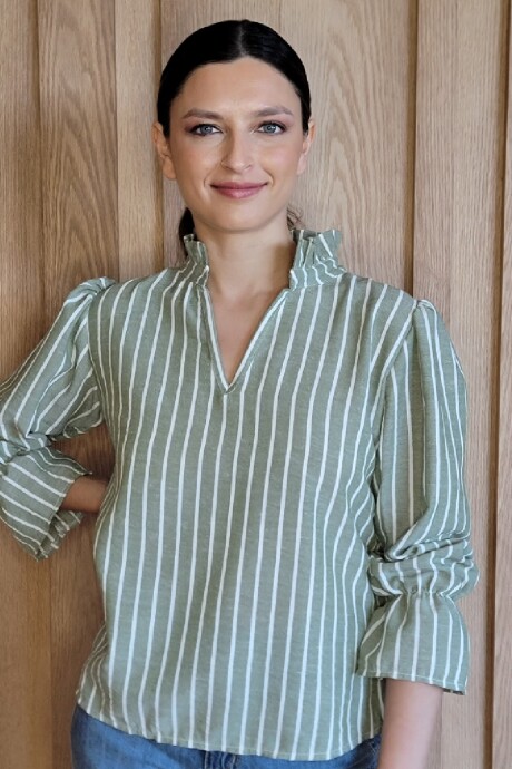 Blusa Copenhague Lino raya safari