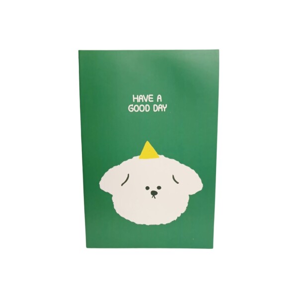 Cuaderno perrito A5 verde